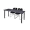 Kee Rectangle Tables > Training Tables > Kee Table & Chair Sets, 60 W, 24 L, 29 H, Grey MT6024GYBPBK44BK - alternate 1